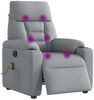 vidaXL Massagesessel Elektrisch Hellgrau Stoff 3303022 Bild 3
