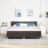 vidaXL Boxspringbett mit Kissen Dunkelbraun 180 x 200 cm Stoff 3338940 Bild 3