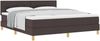 vidaXL Boxspringbett mit Kissen Dunkelbraun 180 x 200 cm Stoff 3338940 Bild 2