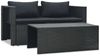 vidaXL 6-tlg. Garten-Lounge-Set mit Auflagen Poly Rattan Schwarz 47809 Bild 2