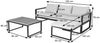 Garten-Garnitur HWC-L26b, Gartenlounge Sitzgruppe Lounge-Set Sofa, Aluminium Akazie Holz MVG-zertifiziert ~ dunkelgrau Bild 3