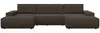 Vente-unique - AMELIA Sofa SamtStoff Braun - B 167 cm x H 85 cm x L 358 cm Bild 2