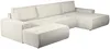 Vente-unique - AMELIA Sofa SamtStoff Braun - B 167 cm x H 85 cm x L 358 cm Bild 1