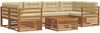 vidaXL Outdoor-Sofagarnitur mit Kissen 7 pcs Natur und Beige 3373083 Bild 2