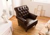 Sessel Echtleder 84x84x94 braun CHESTERFIELD #105 Bild 3