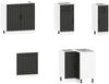 vidaXL 11-tlg. Küchenschrank-Set Kalmar Schwarz Holzwerkstoff 3314942 Bild 4