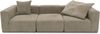 DOMO. collection Sofa 800011, 3 Sitzer, Rechteckig, individuell kombinierbar, Cord 3er Couch, modular, Polstergarnitur, 301 x 108 x 69 (BxTxH), schlamm Bild 2