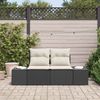 vidaXL Gartensofa mit Kissen Schwarz 184 x 62 x 69 cm Poly-Rattan 42006802 Bild 3