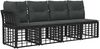 vidaXL Outdoor-Sofagarnitur Schwarz und Dunkelgrau Polyester 3437581 Bild 4