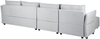 Ecksofa TOMRA Stoff Hellgrau Rechtsseitig Bild 5