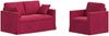 vidaXL Sofa Set 2 pcs Weinrot 138 x 78 x 80 cm Samt 3407512 Bild 2