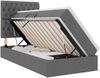vidaXL LED-Speicherbett mit Matratze Dunkelgrau 100 x 200 cm Stoff 3372460 Bild 2