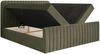 Selsey 'Saliano' Boxspringbett mit Bettkasten, Topper und Samtbezug, Olivgrün, 200x200 cm Bild 4