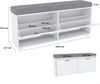 TARGET HOME SCHUHBANK Spanplatte Weiß (H 52.5 x T 27.1 x B 91.2, 120.2 cm) Bild 2