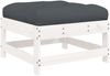 vidaXL Gartenhocker mit Kissen Weiß Massivholz Kiefer 825556 Bild 2