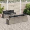 vidaXL Gartensofa-set Grau 55 x 55 x 37 cm Poly-Rattan 3345949 Bild 3