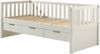 Kojen Bett Fritz mit Sprossenumrandung, 3 Schubladen u. Rolllattenrost, Liegefläche 90x200, Ausf. Weiß lackiert Bild 3