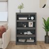 vidaXL Bücherregal Grau 80x35x126 cm Massivholz Kiefer 821686 Bild 3