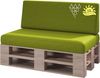 sunnypillow Palettenkissen mit abnehmbarem Bezug UV - beständig Outdoor wasserdicht Kaltschaum Palettenauflage Palettenpolster Palettensofa Sitzkissen Rückenlehne 2er Set 120x80 Grün Bild 2