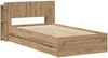 vidaXL Bettgestell mit Stauraum mit Kopfteil Artisan-Eiche 80 x 200 cm 3433912 Bild 3