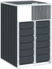 vidaXL Mülltonnenbox für 1 Tonne Anthrazit 72x81x115 cm Stahl 4006173 Bild 2