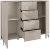 Kommode Bergamo / Bari, Glas, Holzwerkstoff, Beige, 135 x 108 x 40 cm Bild 4