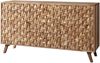 Wohnling Sideboard REWA 140 x 78,5 x 40 cm Anrichte Massivholz Akazie Schrank Braun Bild 2