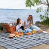 Sekey Picknickdecke Wasserdicht Faltbare Campingdecke mit Tragegriff, Blau, 200x200 cm Bild 3