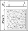 TRANGO LED Deckenleuchte, Dimmfunktion, 3102 Feuchtraum IP44 LED Deckenstrahler Eckig für Bad 3-Stufen dimmbar *LILY* inkl. 12 Watt 3000K warmweiß LED Modul, Design Kristalleffekt Glas Lampenschirm, warmweiß, Deckenlampe, Wandleuchte, Badlampe Bild 3