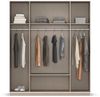 rauch Kleiderschrank, Drehtürenschrank GAMMA, 4-türig, 2 Schubkästen, Grau metallic, 181 x 210 x 54 cm Bild 5