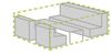 Perel Wetterfeste Schutzhülle S für Garten Lounge Set, Polypropylen grau, 200 x 150 x 75 cm Bild 2