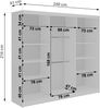 Schwebetürenschrank DUBROWNIK mit großer Spiegelfront, moderner Kleiderschrank, Breite 240 cm - Weiß Bild 5