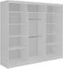 Schwebetürenschrank DUBROWNIK mit großer Spiegelfront, moderner Kleiderschrank, Breite 240 cm - Weiß Bild 4