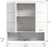 Xonox Scout Hängeschrank (B/H/T: 74x79x24 cm) in weiß Nachbildung und weiß Hochglanz tiefzieh Bild 3