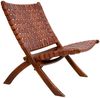Relaxsessel >Perugia< in Braun, Leder - 66x73x74cm (BxHxT) Bild 4