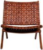Relaxsessel >Perugia< in Braun, Leder - 66x73x74cm (BxHxT) Bild 3