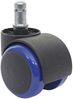 5er-Set Hartbodenrollen HWC-H86, Bürostuhl-Rollen Stuhlrollen, 150kg belastbar Ø 11mm ~ blau Bild 3