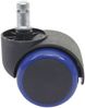 5er-Set Hartbodenrollen HWC-H86, Bürostuhl-Rollen Stuhlrollen, 150kg belastbar Ø 11mm ~ blau Bild 4