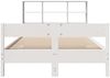 vidaXL Massivholzbett mit Regal ohne Matratze Weiß 140x200 cm Kiefer 3322988 Bild 4