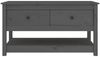 Couchtisch Grau 102 x 49 x 55 cm Massivholz Kiefer [820923] Bild 3