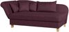 Selma Recamiere mit Armteil links klappbar Flachgewebe Burgund Buche Natur Bild 2