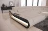 Wohnlandschaft Stoff Concept mit LED - Mikrofaserstoff - Elfenbein-Schwarz - Links Bild 4