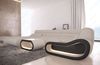 Wohnlandschaft Stoff Concept mit LED - Mikrofaserstoff - Elfenbein-Schwarz - Links Bild 5