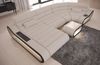 Wohnlandschaft Stoff Concept mit LED - Mikrofaserstoff - Elfenbein-Schwarz - Links Bild 3