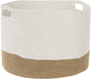 Textilkorb Baumwolle weiß beige 2er Set KAHAN Bild 4