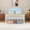 HAUSS SPOLE Bettgestell 120x200 cm Metallbett mit USB-Ladestation Jugendbett ohne matratze Bild 2