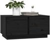 vidaXL Couchtisch Schwarz 80 x 50 x 40 cm Massivholz Kiefer [814423] Bild 4