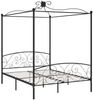 vidaXL Himmelbett-Gestell Schwarz Metall 160 x 200 cm 284478 Bild 2
