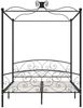 vidaXL Himmelbett-Gestell Schwarz Metall 160 x 200 cm 284478 Bild 3