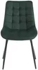 Vente-unique - OLLUA Stuhl StoffSamt Grün - B 60 cm x H 87 cm x L 49,5 cm Bild 3
